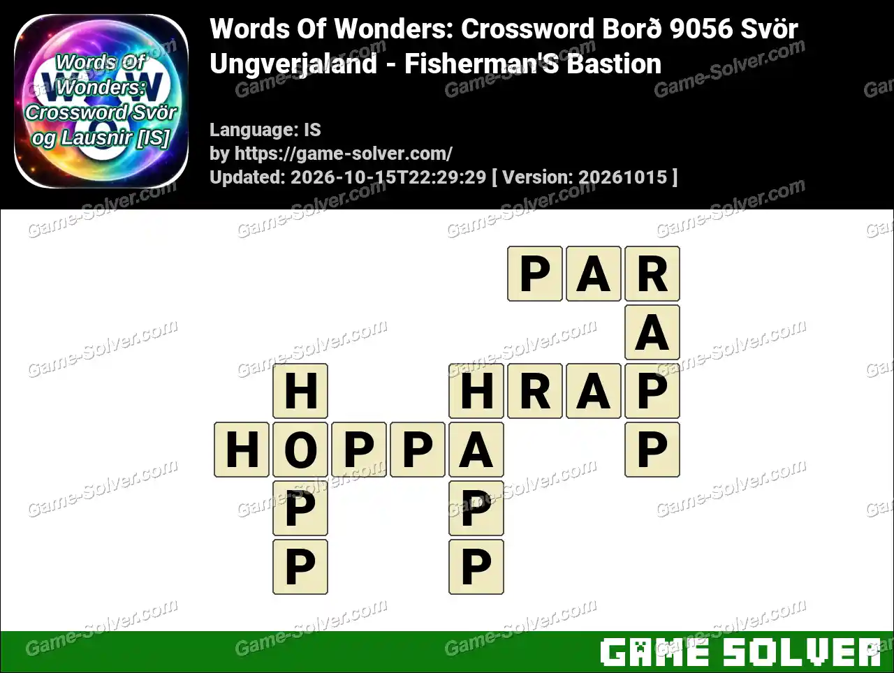 Words Of Wonders: Crossword Borð 9056 Svör – Ungverjaland – Fisherman’S Bastion